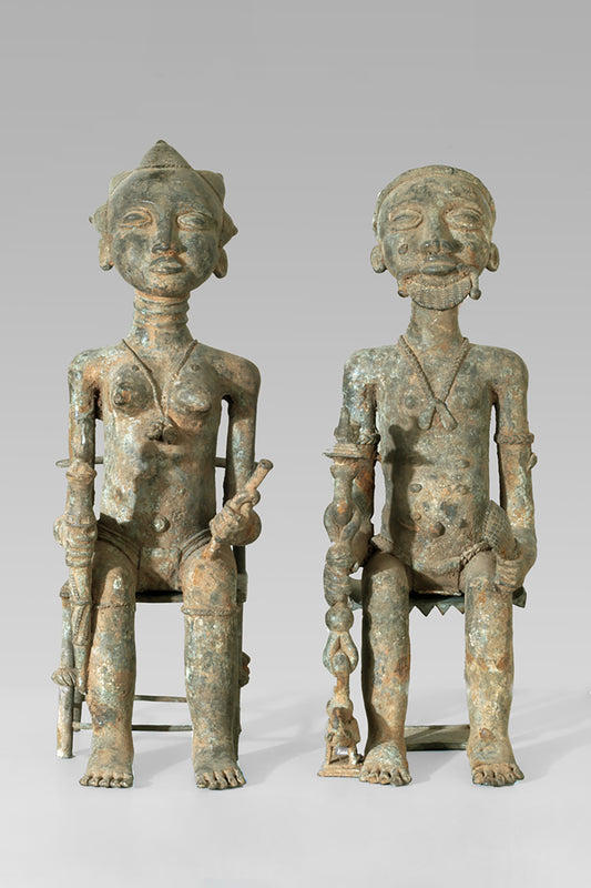 A Baule Bronze couple