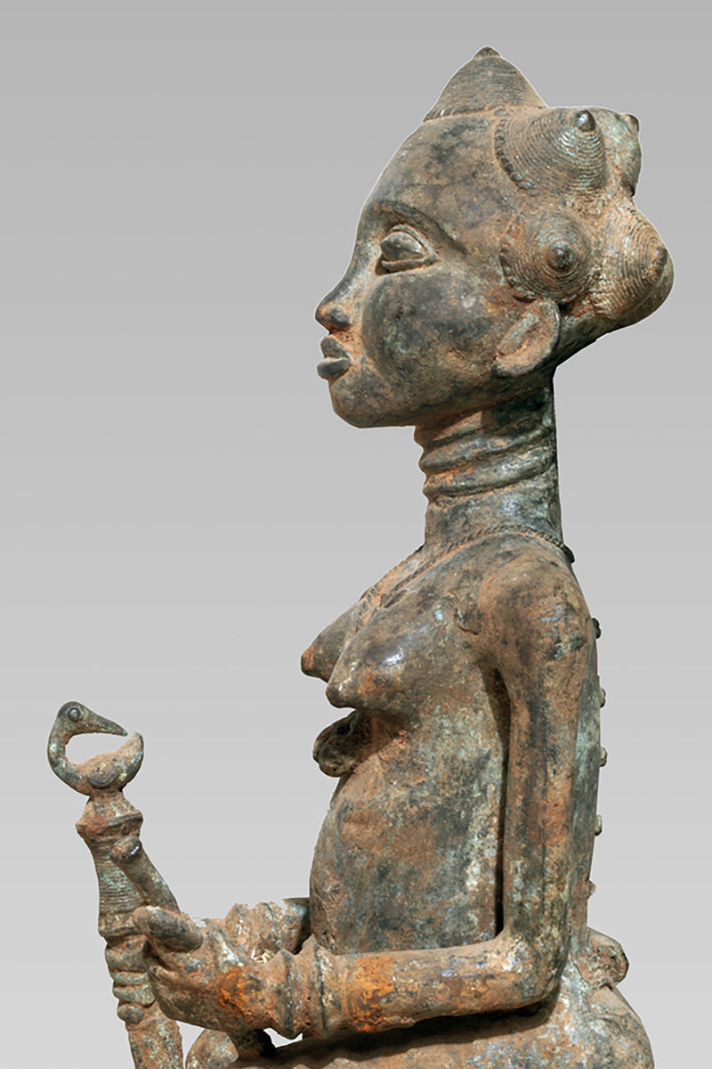 A Baule Bronze couple