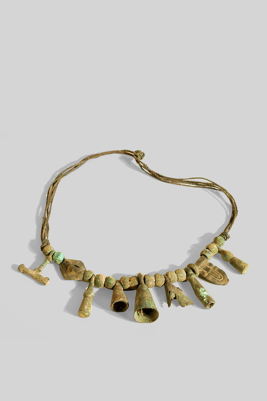 A necklace of neolithic objects