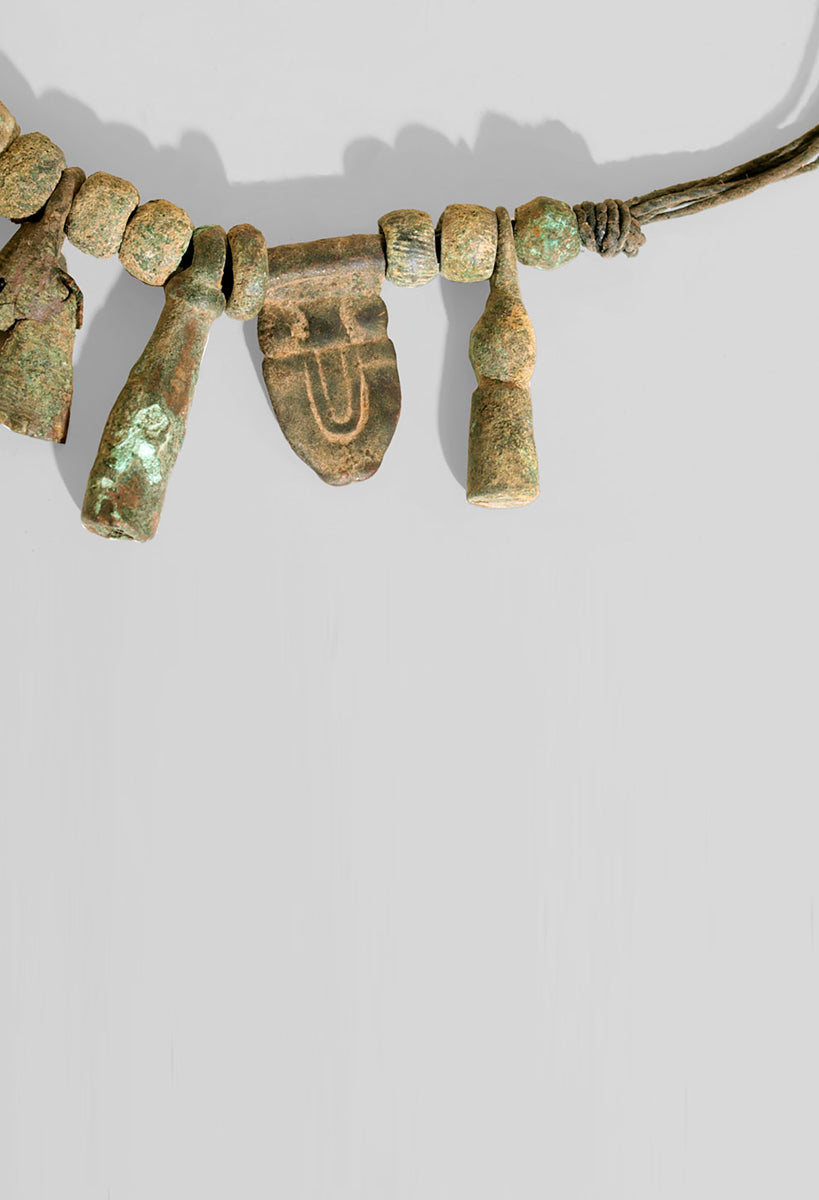 A necklace of neolithic objects