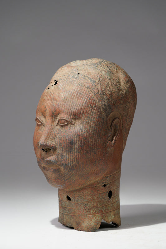 A bronze head