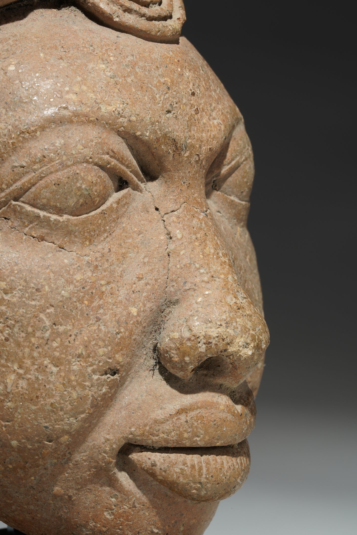 A terracotta head in the style of Ife