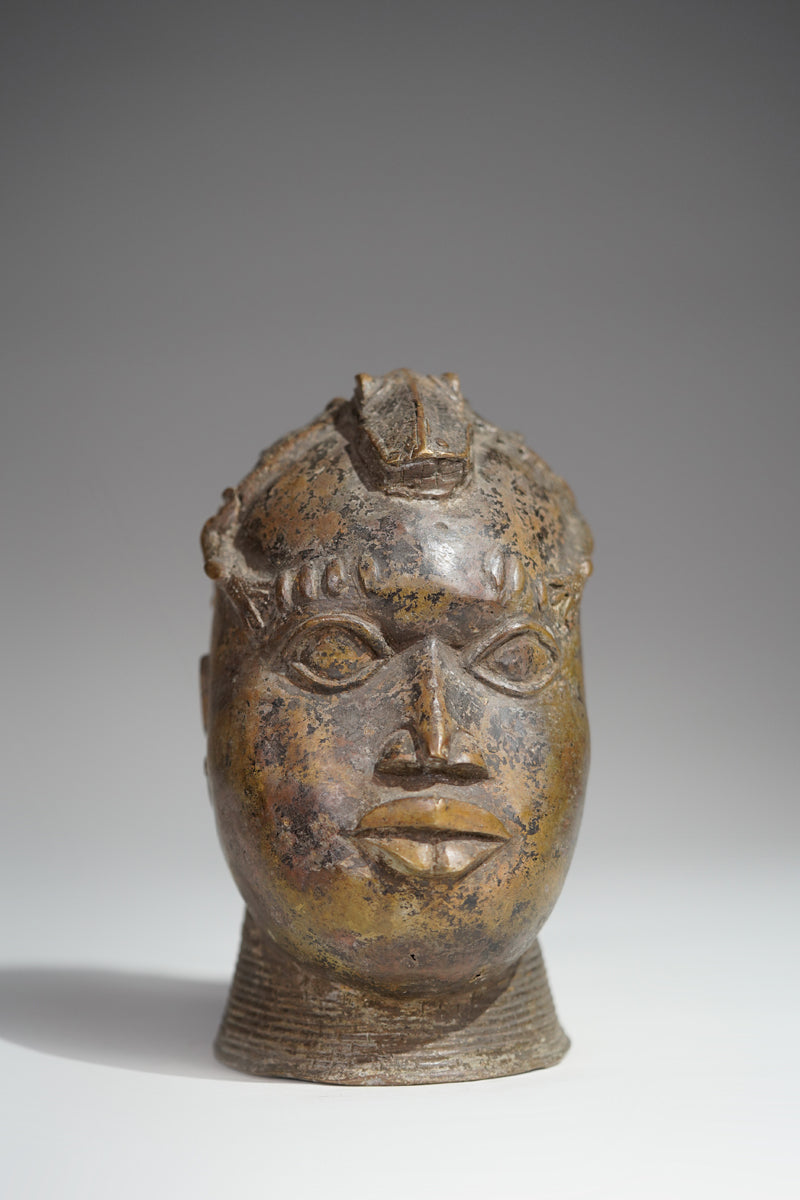 A Bronze head in the style of Benin