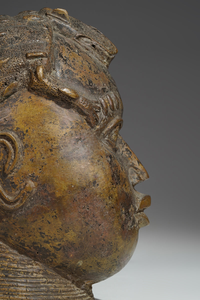 A Bronze head in the style of Benin