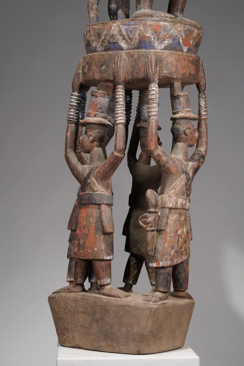 A Yoruba pole carving