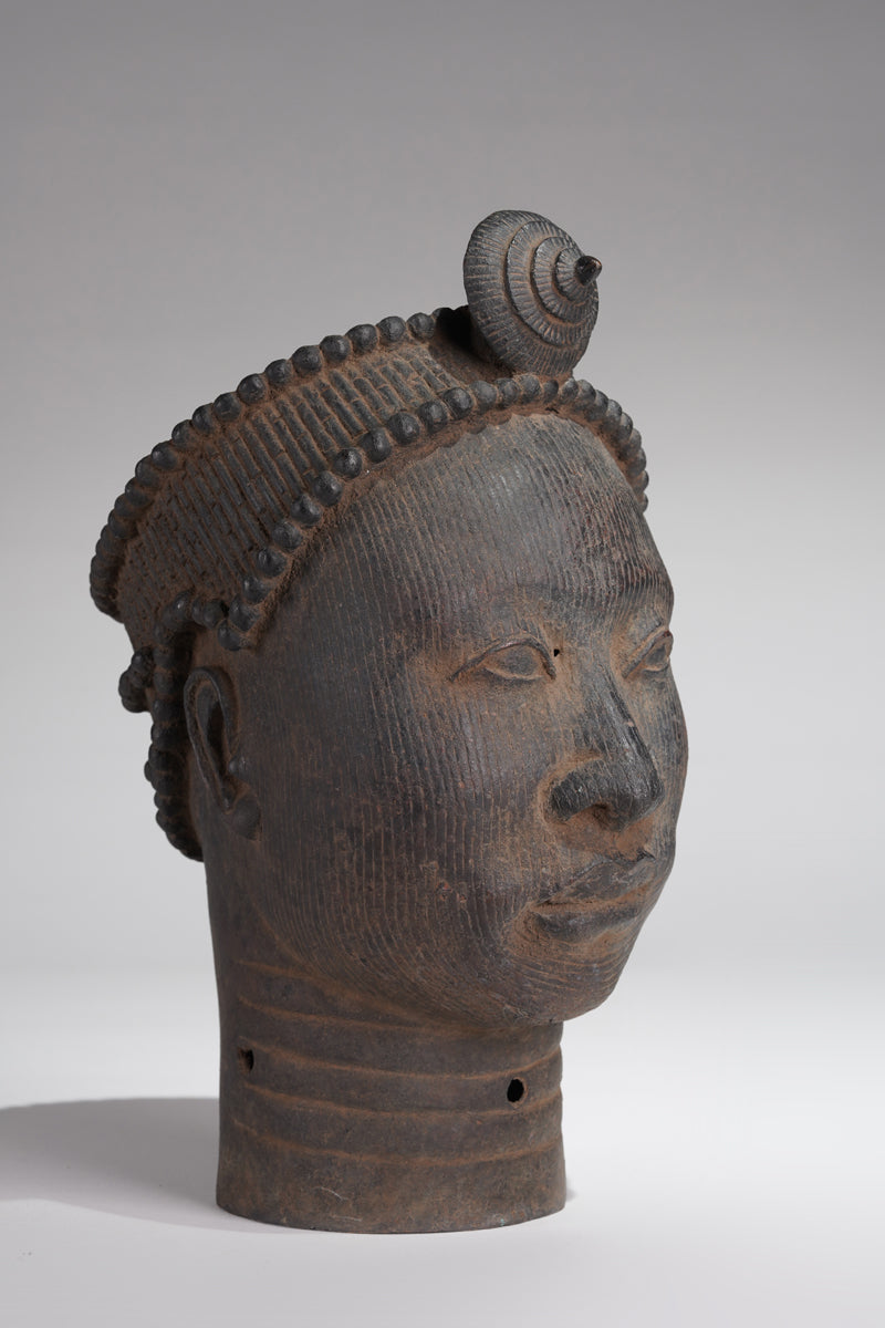 A head of Olokun in the style of Ife