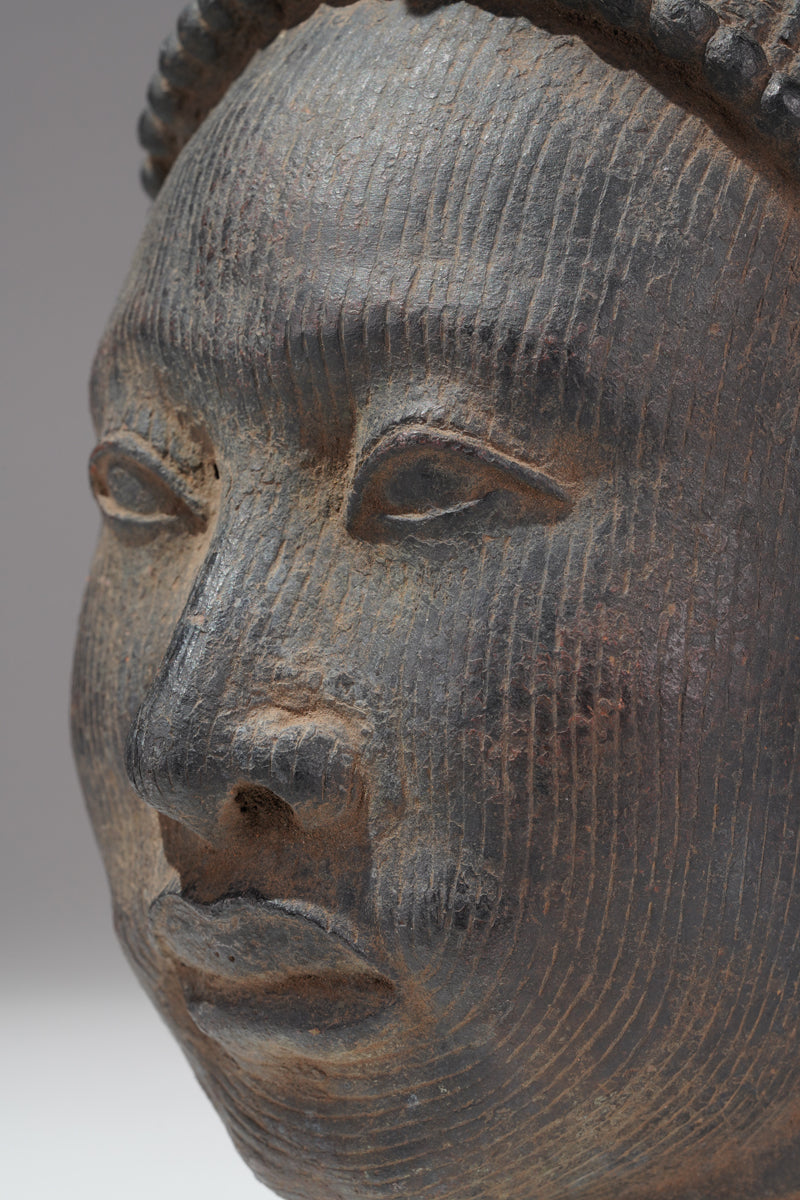 A head of Olokun in the style of Ife