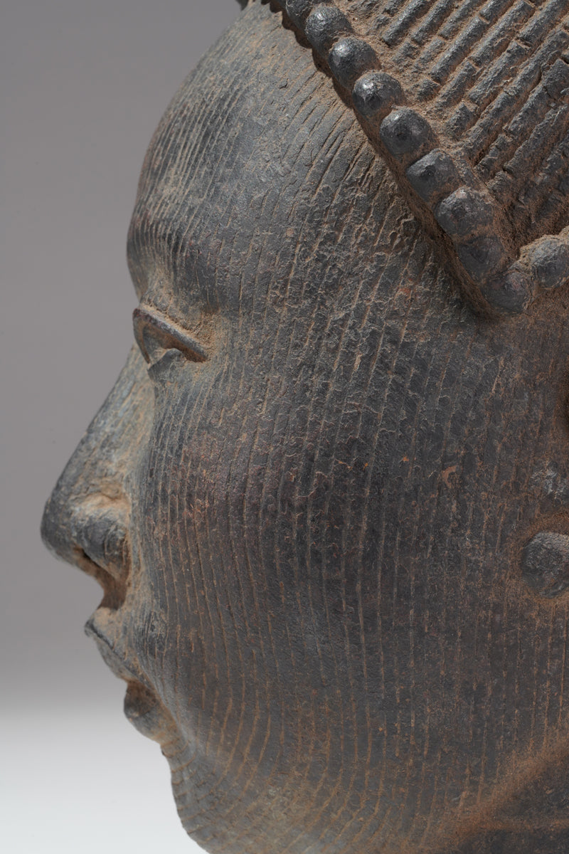 A head of Olokun in the style of Ife