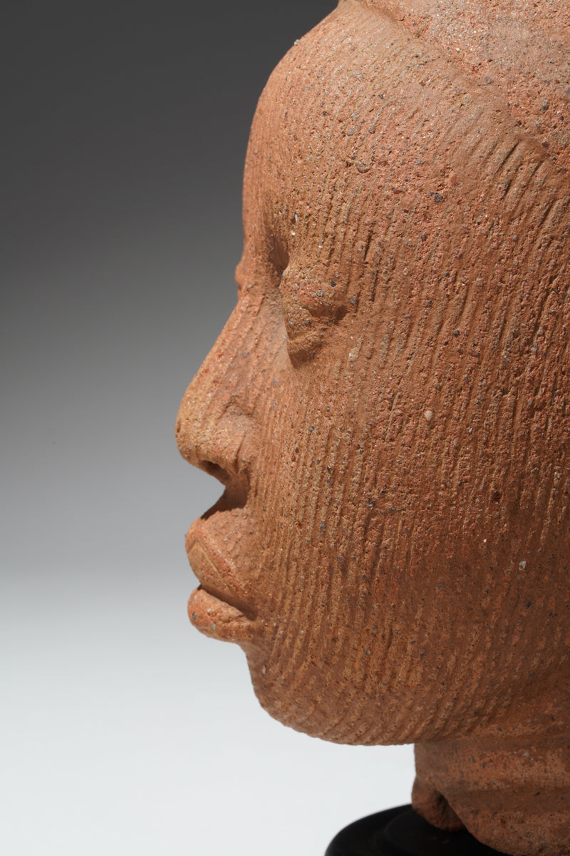 A terracotta head