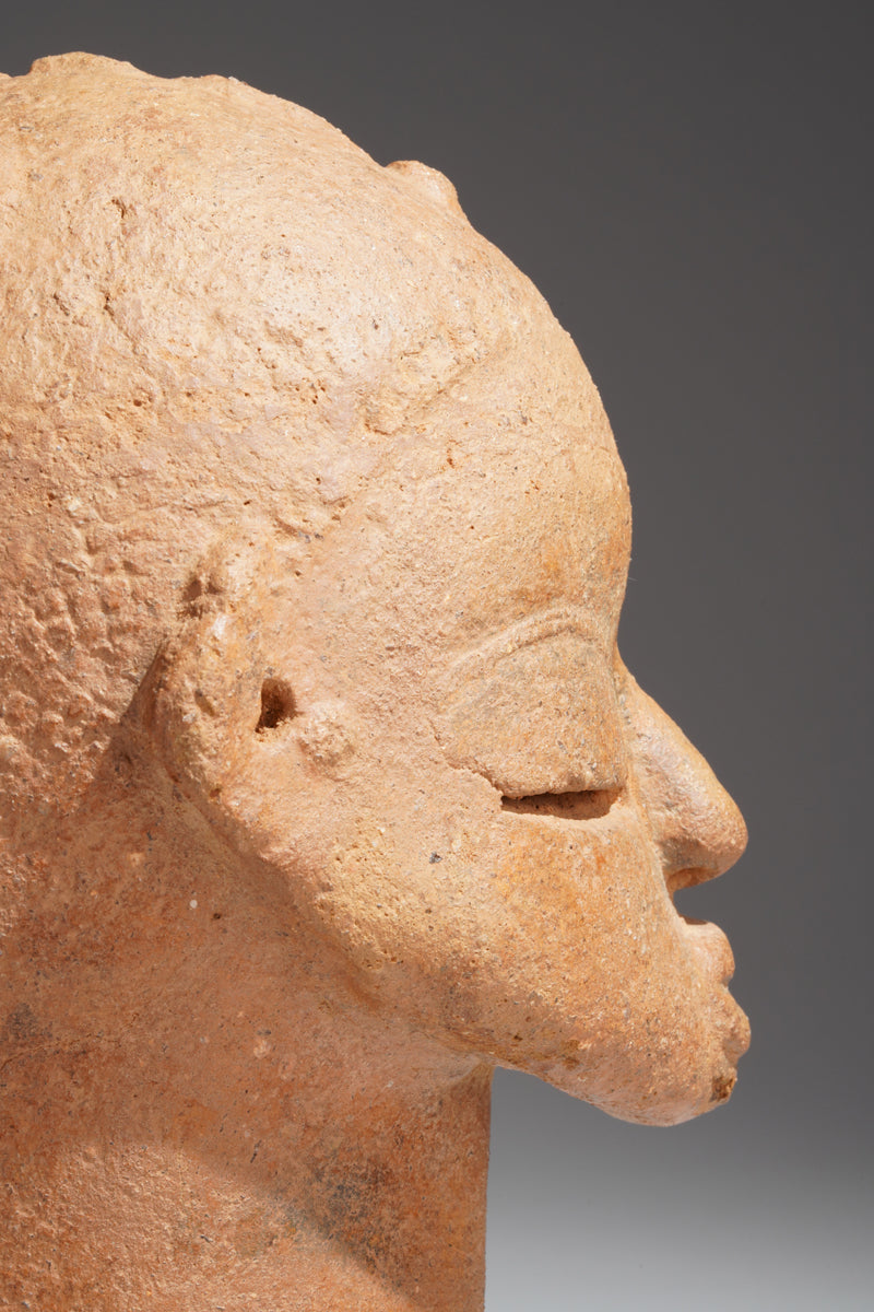 A fragmentary terracotta head in the Katsina style