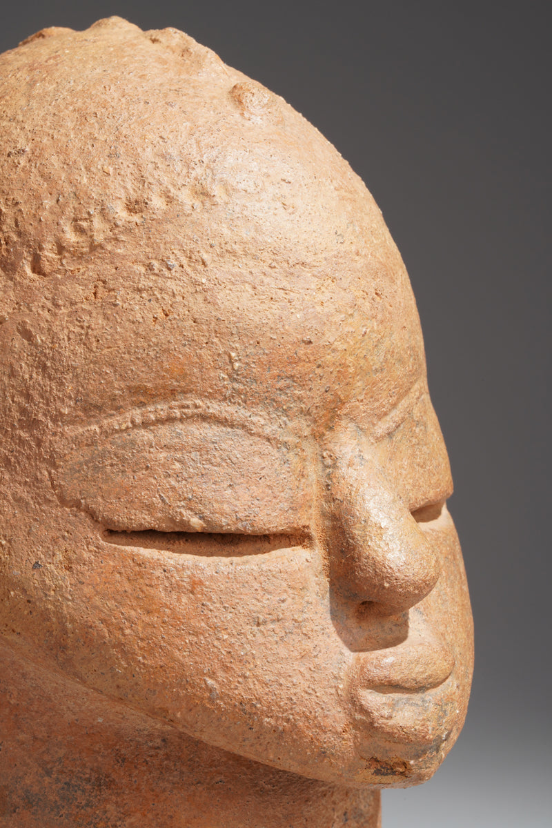 A fragmentary terracotta head in the Katsina style