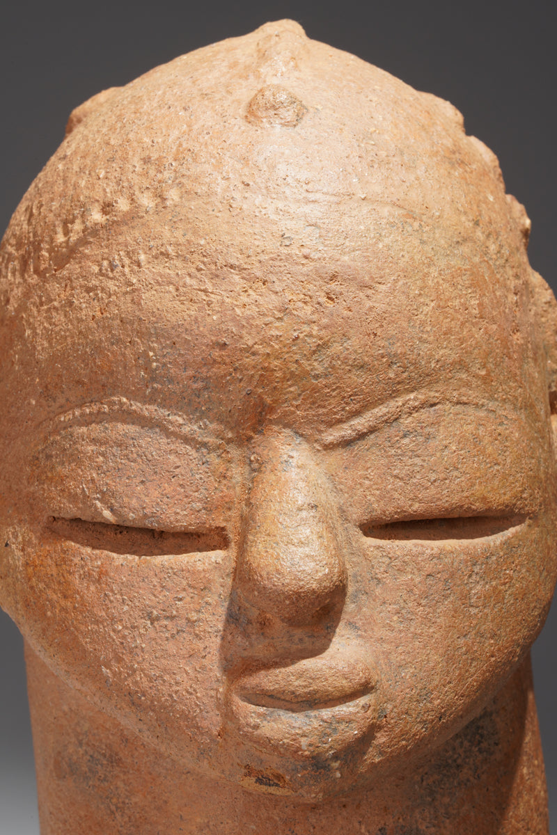 A fragmentary terracotta head in the Katsina style