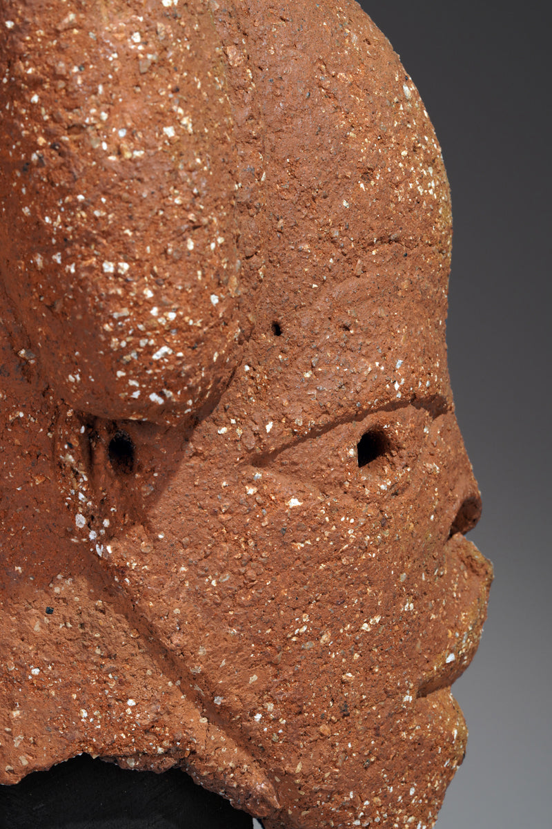 A finely modeled terracotta head from the ancient Nok culture