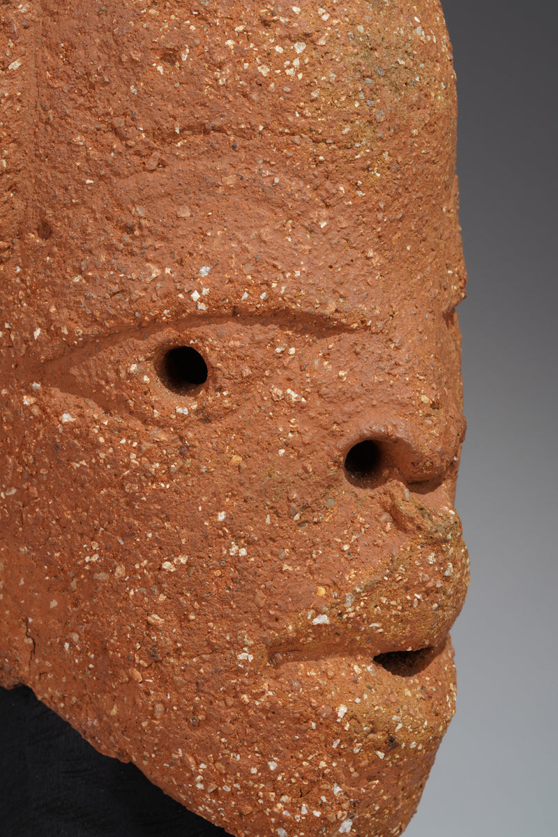 A finely modeled terracotta head from the ancient Nok culture