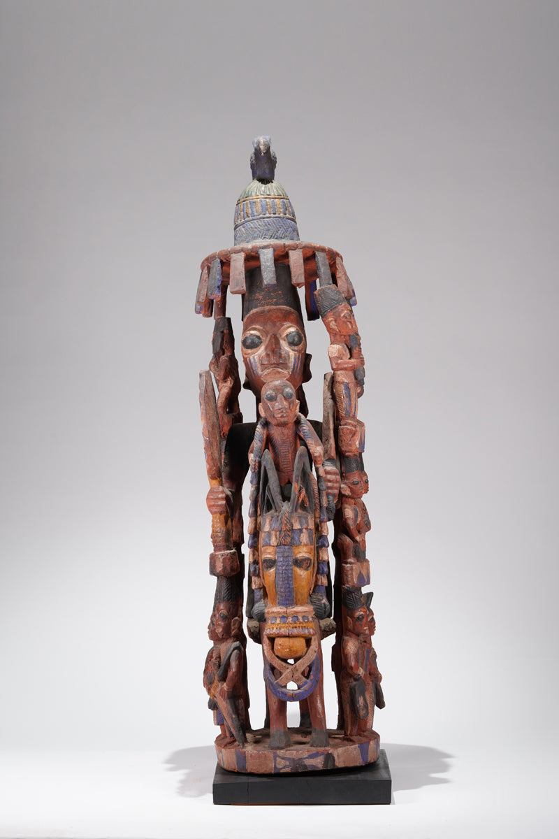 An amazing Yoruba horseman sculpture