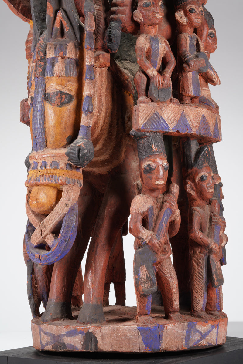 An amazing Yoruba horseman sculpture
