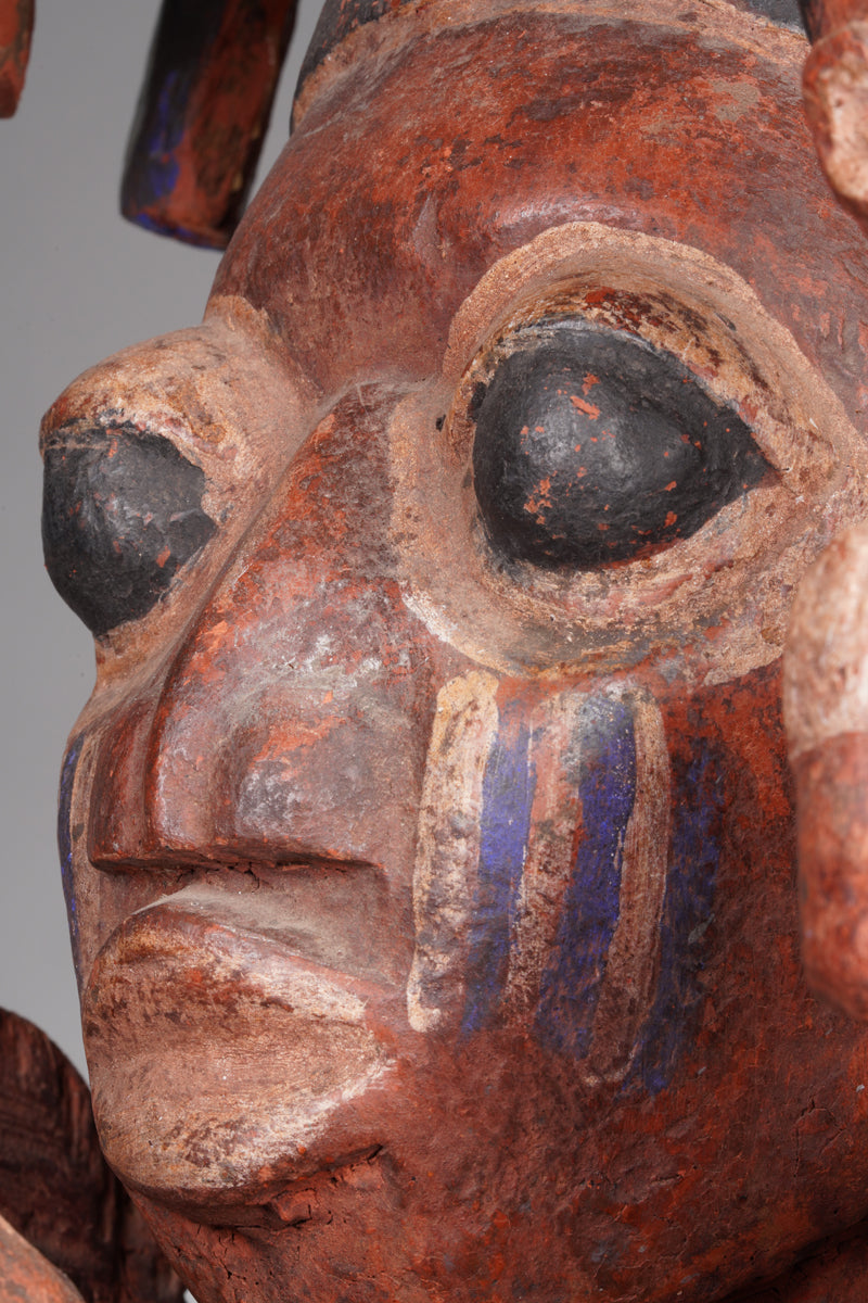 An amazing Yoruba horseman sculpture