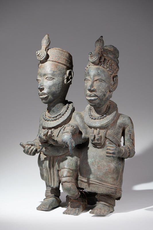 A Bronze Couple in the style of Ife