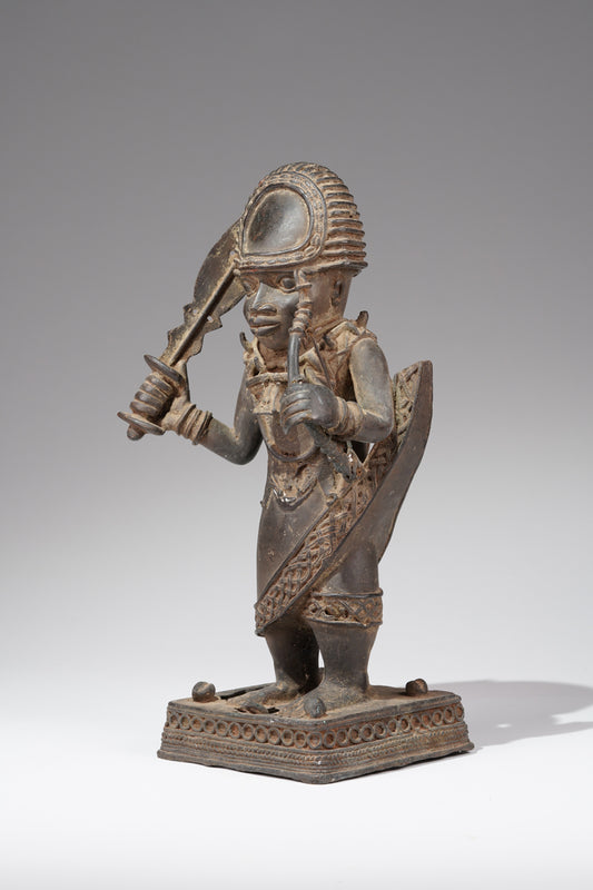 A bronze sculpture in the style of Ife