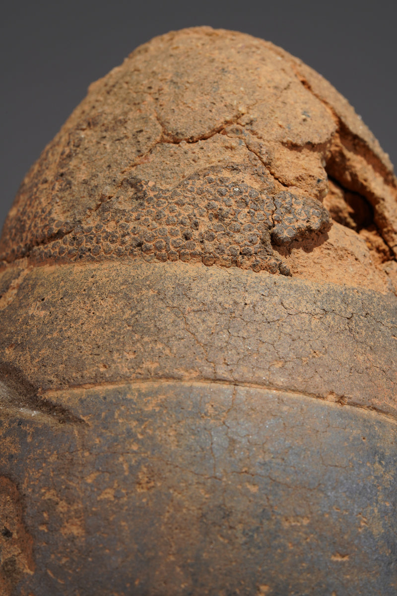 A fragmentary Akan terracotta funeral head