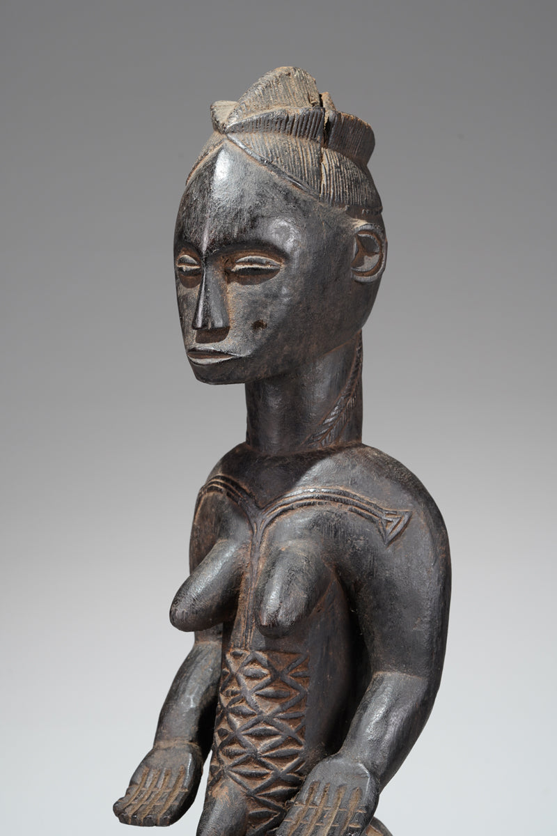 A female Bete sculpture from the Gagnoa region