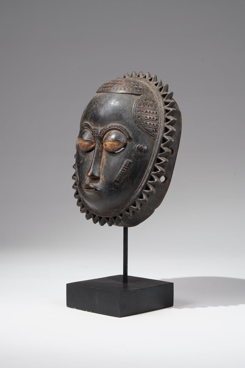 A Baule moon mask from the Bouafle region,