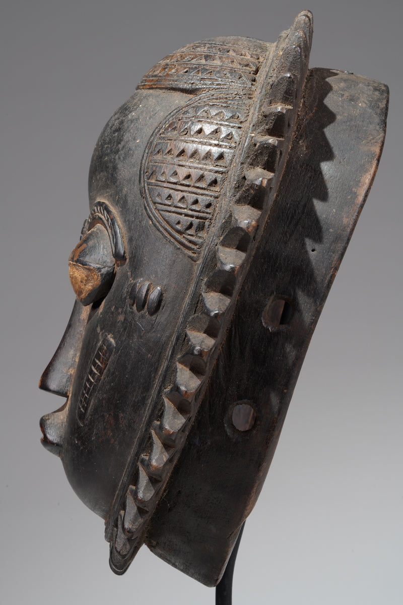 A Baule moon mask from the Bouafle region,