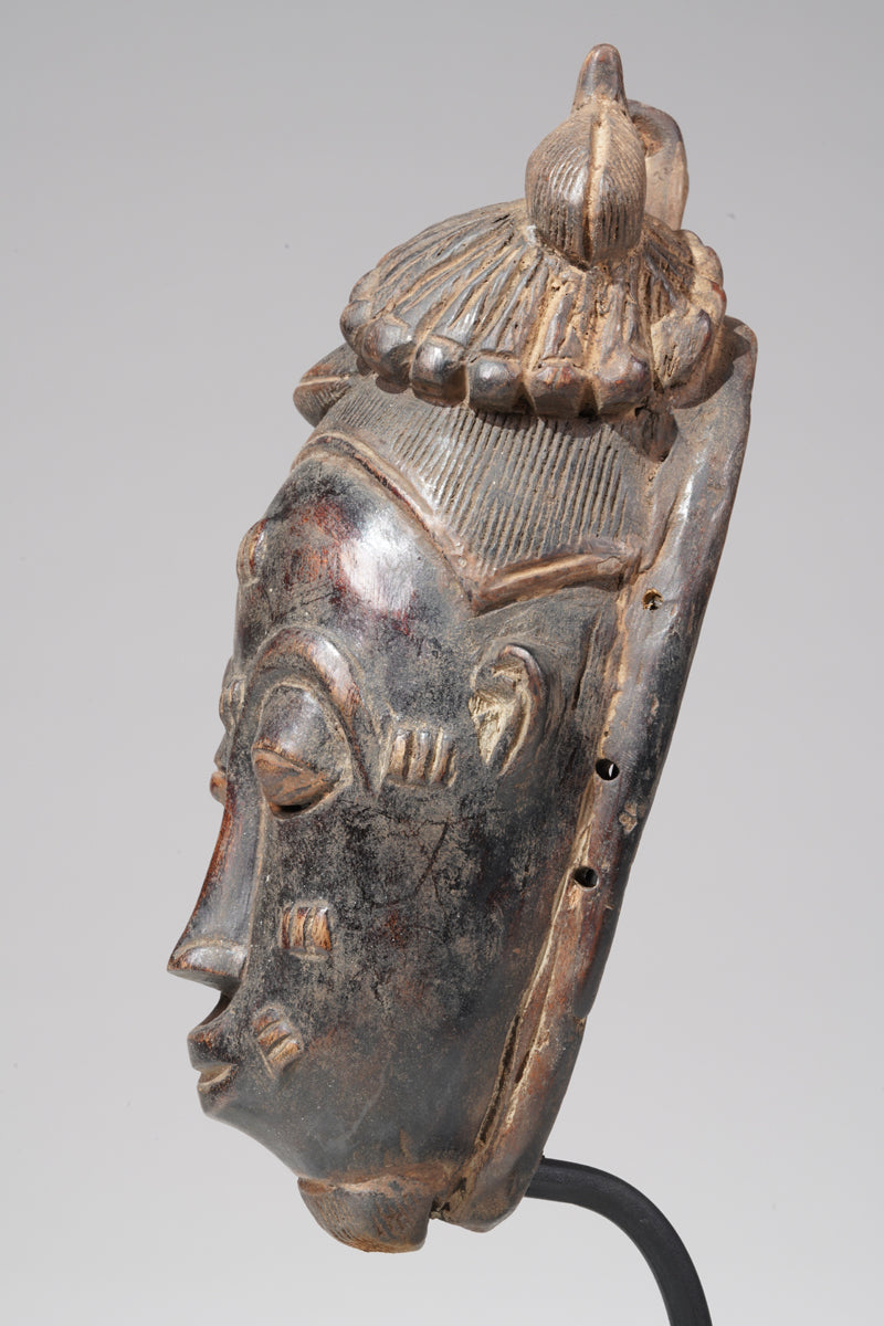 A Baule mask, collected in the Sakassou region