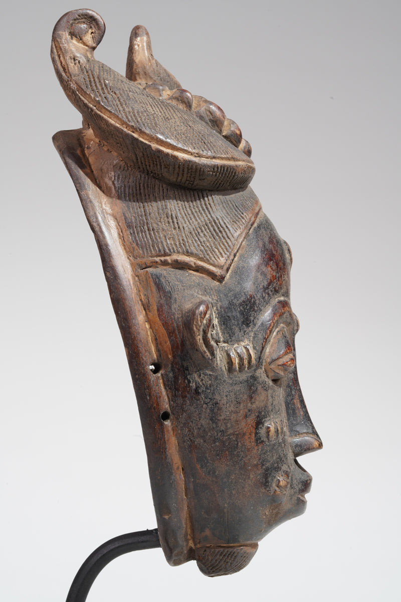 A Baule mask, collected in the Sakassou region