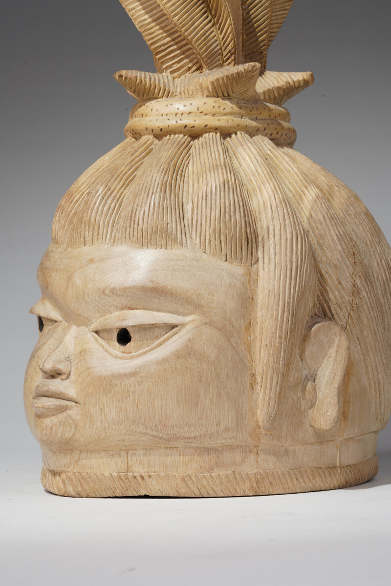 A Kifouli Dossou sculpture inspired by a Gelede mask