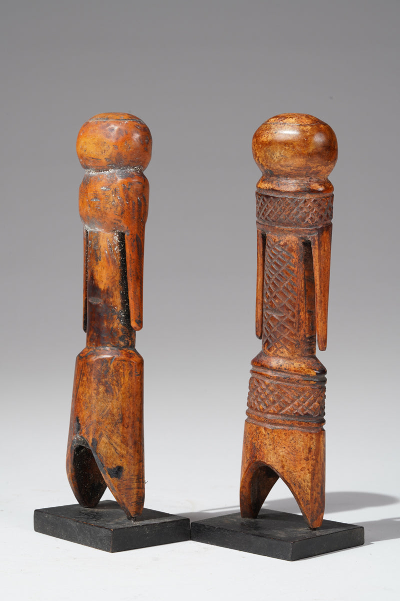 A Moba bone figurine couple