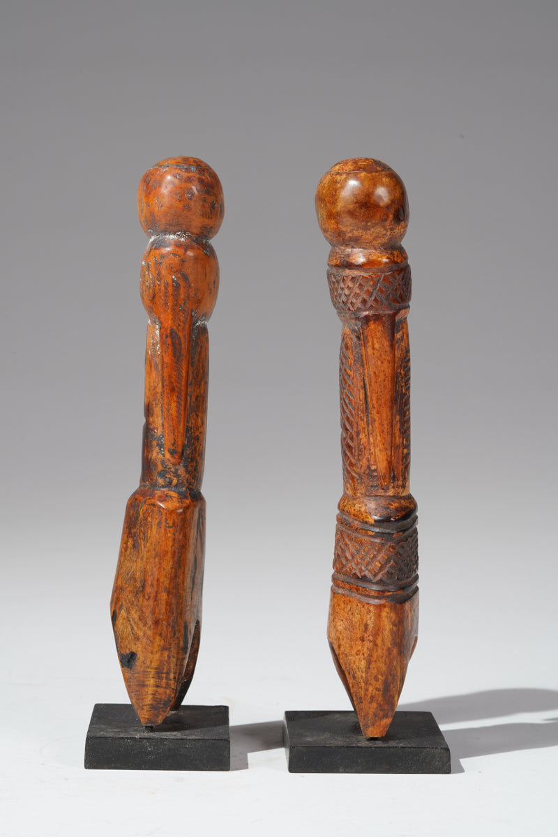 A Moba bone figurine couple