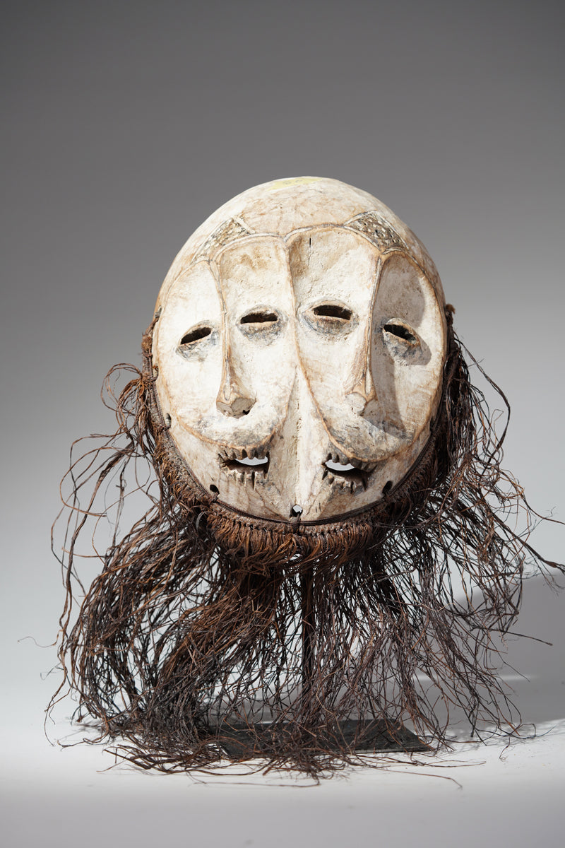 A double faced Lega Bwami mask