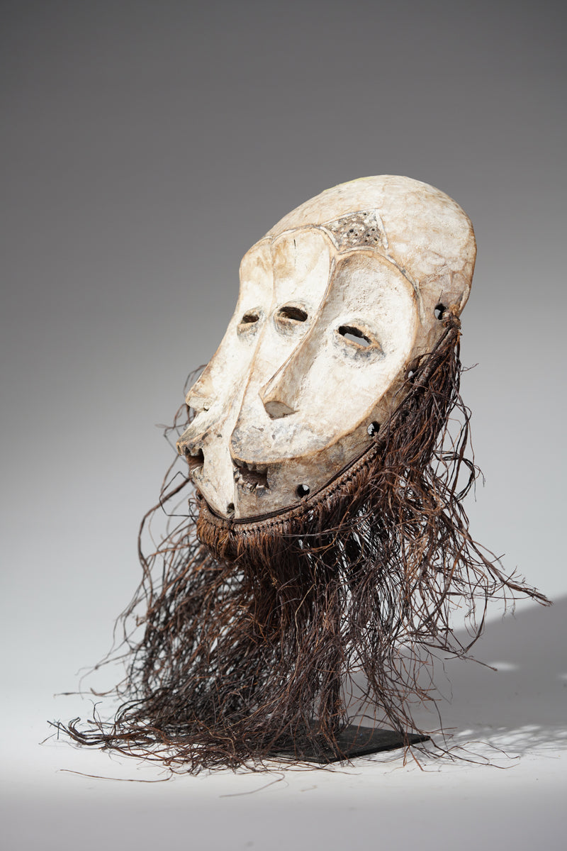 A double faced Lega Bwami mask