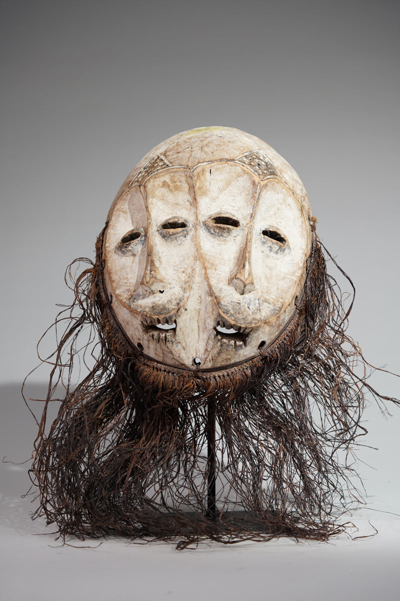 A double faced Lega Bwami mask