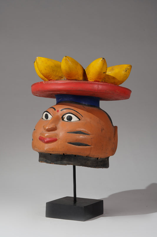 An amazing colourful Gelede mask