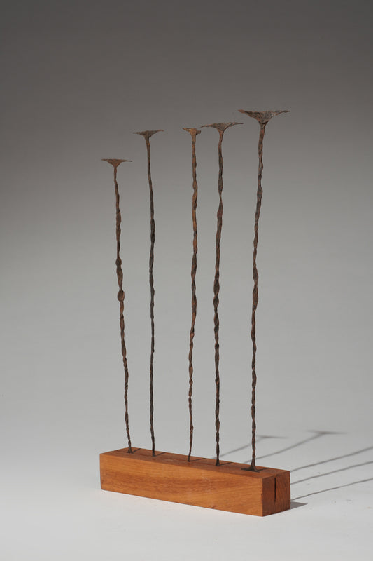A set of five Kisi iron "pennies" currency