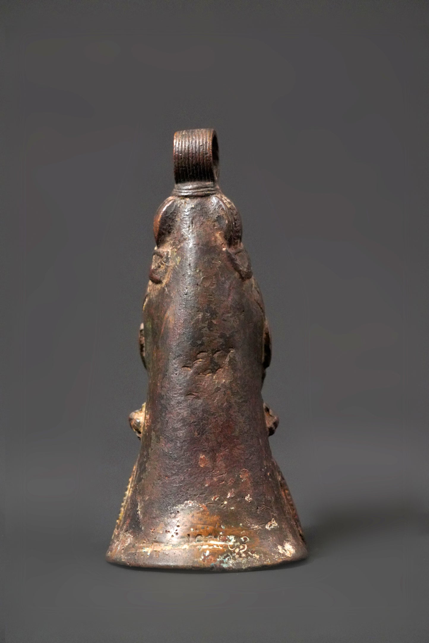 A Yoruba or Benin brass bell