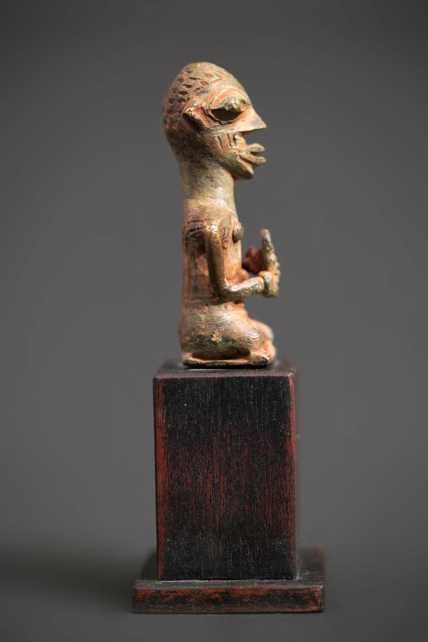 A male Yoruba metal sculpture