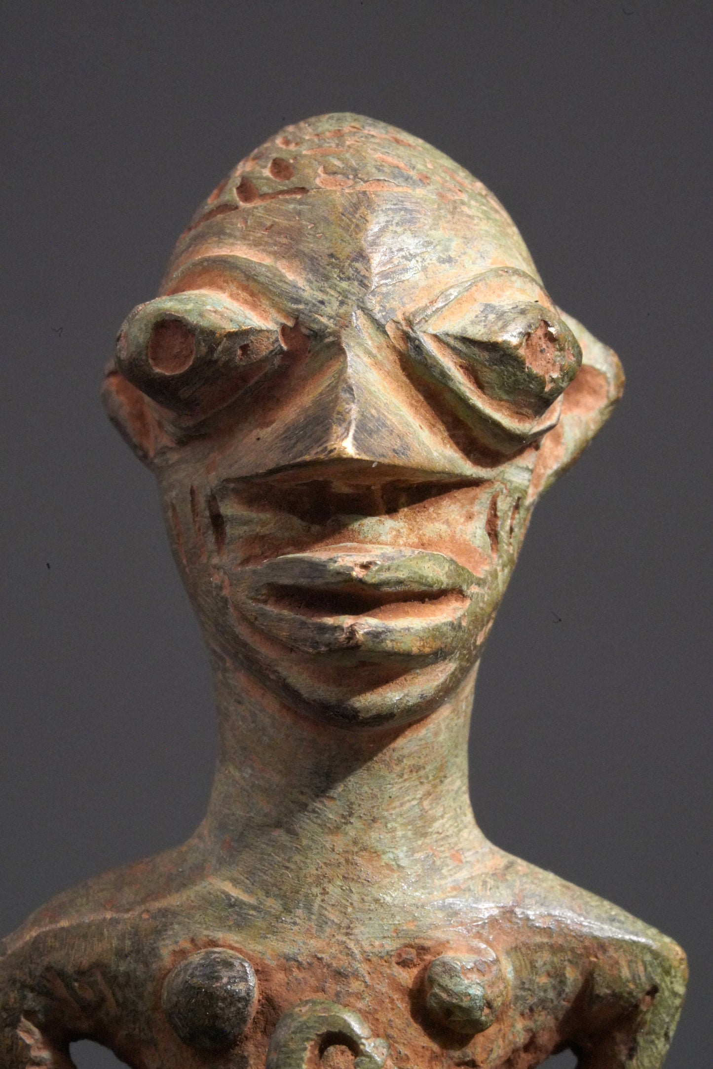 A male Yoruba metal sculpture