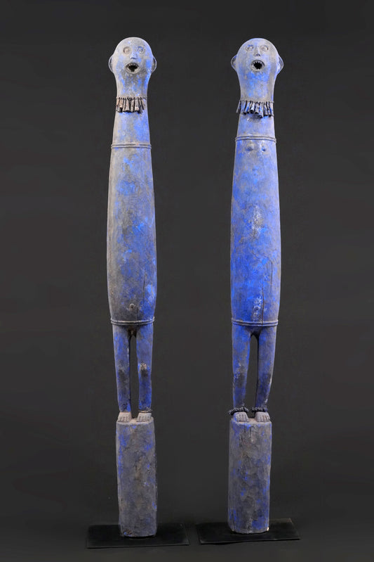 A very large Adja pair of guardian figures