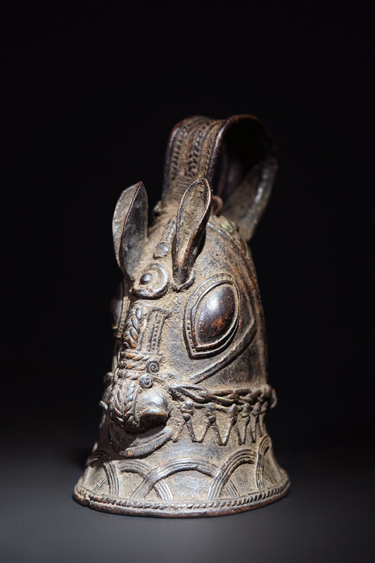 A rare Benin round bell