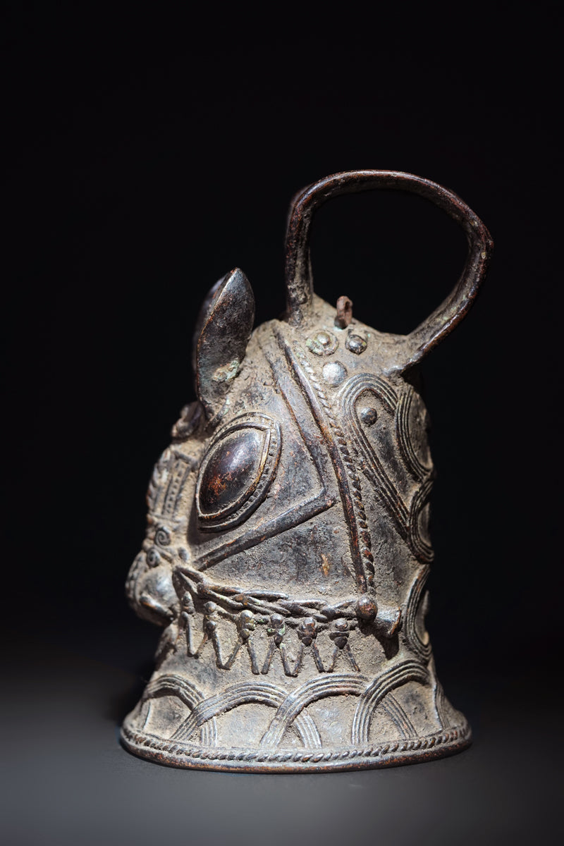 A rare Benin round bell