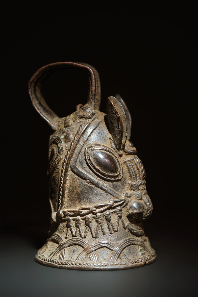 A rare Benin round bell