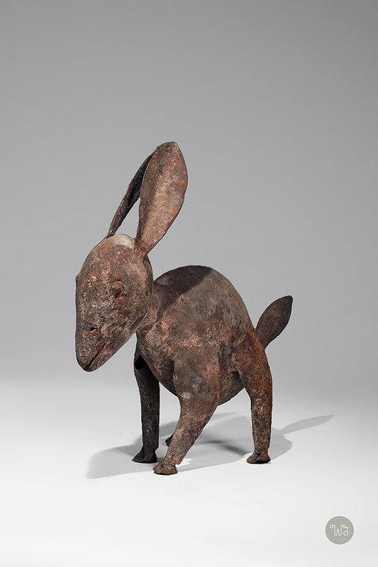 A zoomorphic Dogon bronze sculpture