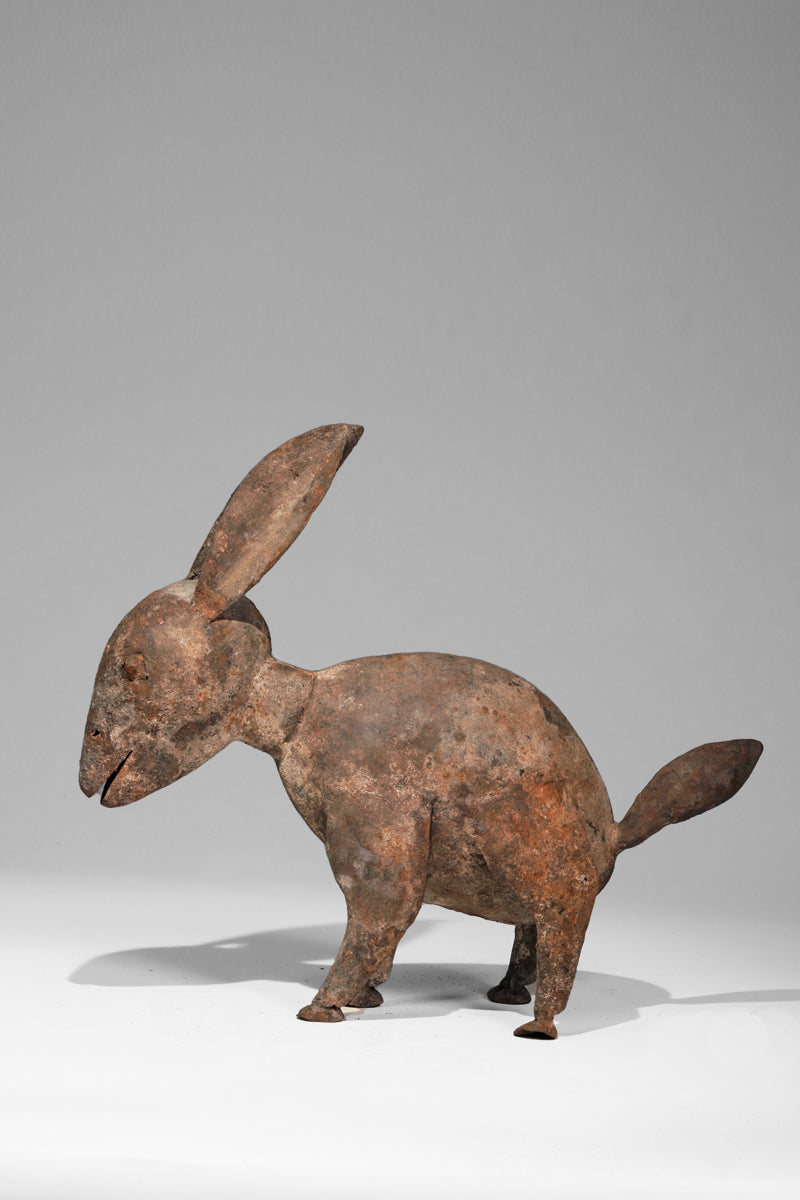 A zoomorphic Dogon bronze sculpture