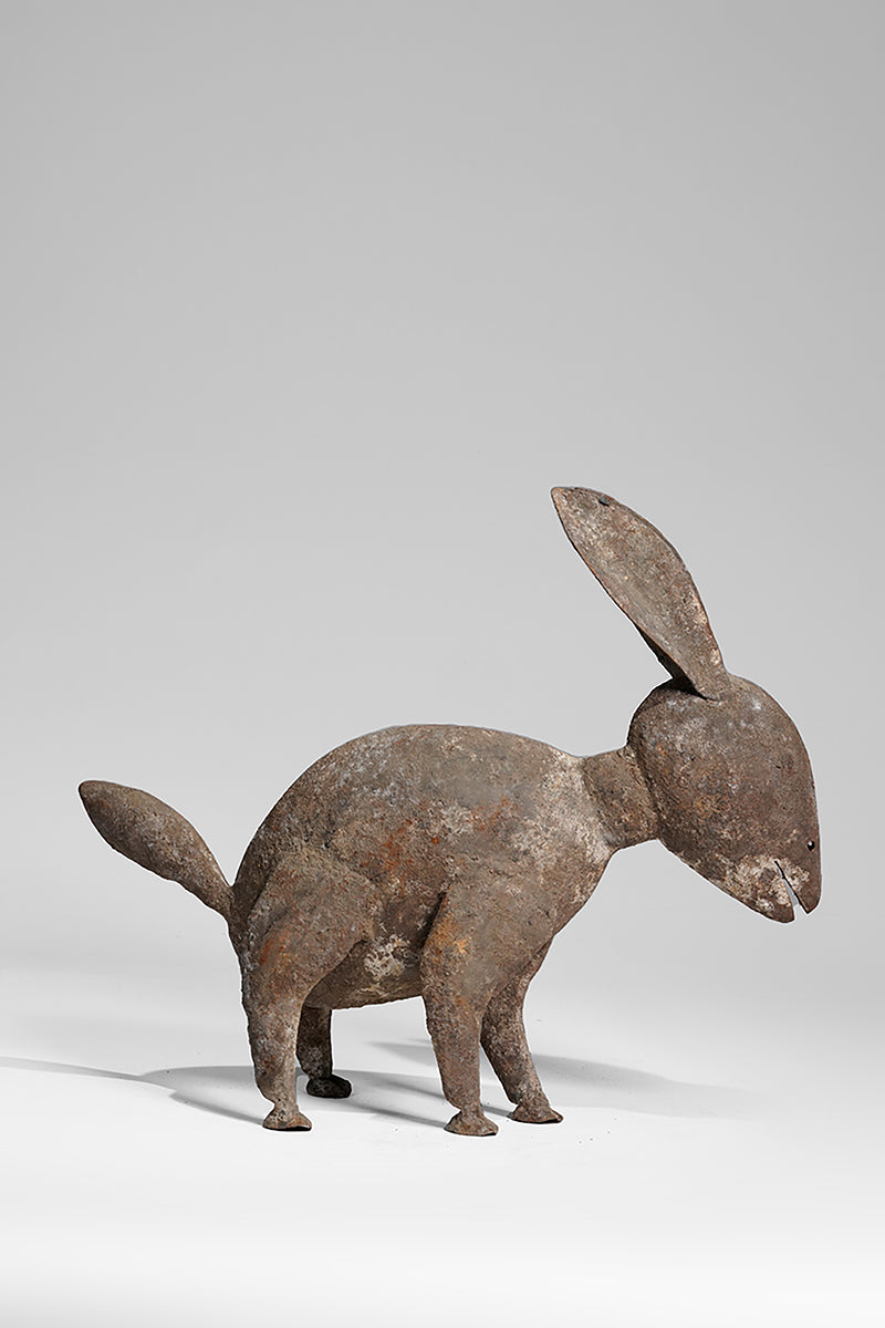 A zoomorphic Dogon bronze sculpture