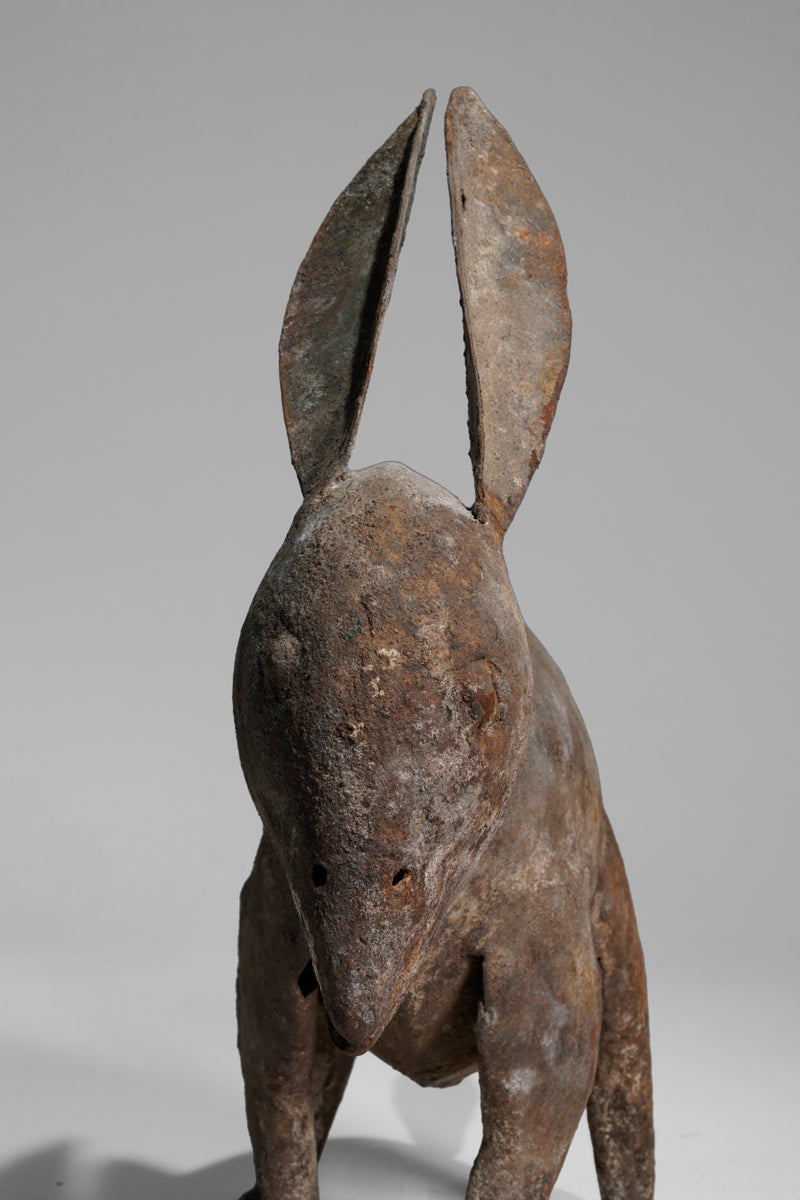 A zoomorphic Dogon bronze sculpture