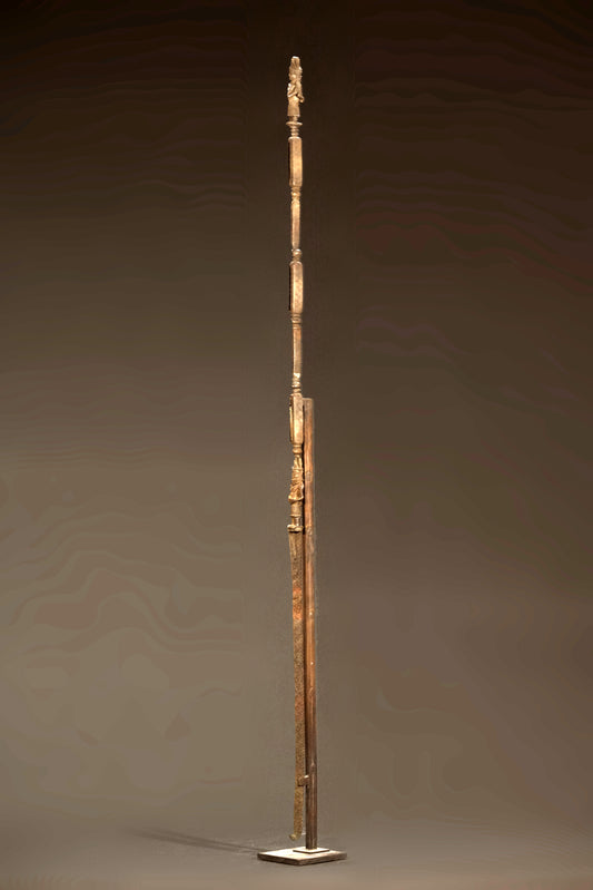 Benin bronze rattle stick