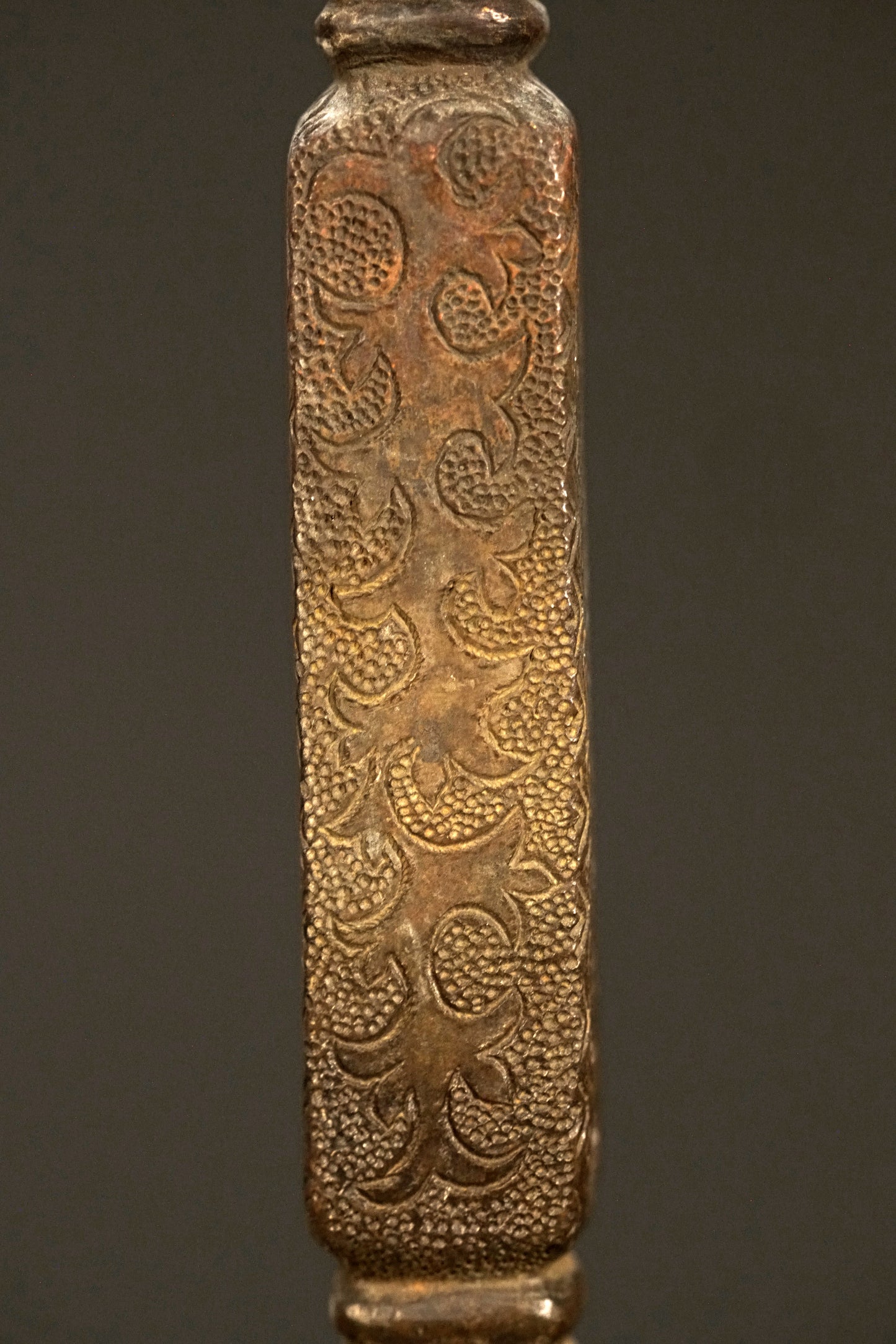 Benin bronze rattle stick